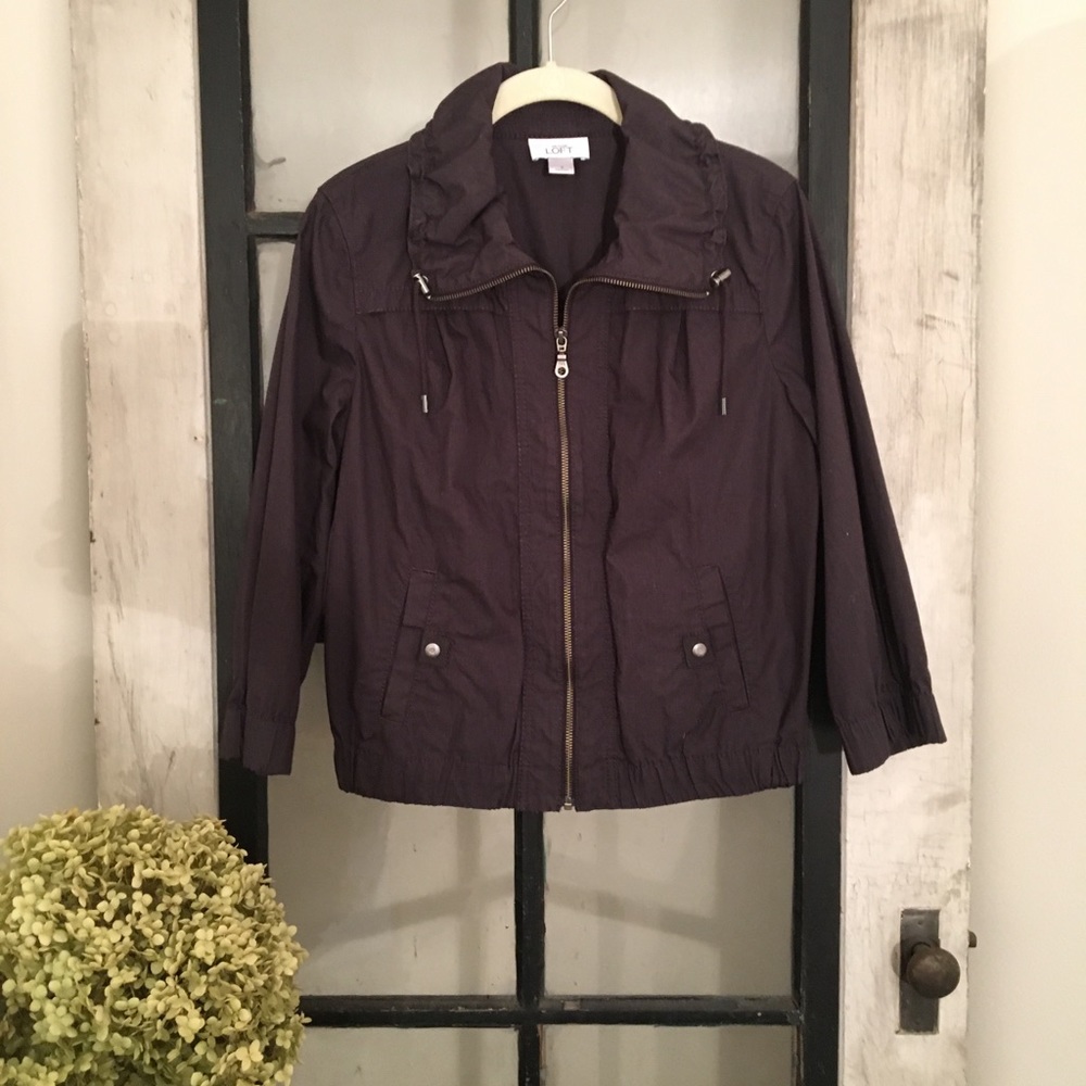 Ann Taylor LOFT Lightweight Charcoal Coat